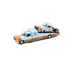 M2 Machines 1973 Chevrolet C30 Wedge Truck & 1978 Chevrolet Silverado 10 Bedless Gulf Livery Auto Haulers Limited Edition - 3 of 3