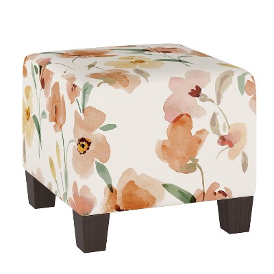 Skyline Furniture Yosemy Nail Button Square Ottoman In Patterns