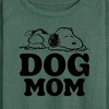 Women's - Peanuts - Dog Mom Lightweight French Terry Wide Neck Long Sleeve Shirt - 2 of 4