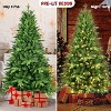 6 FT Pre-Lit Artificial Christmas Tree with 350 Warm White LED Lights and 1228 Tips, PE+PVC Hinged Tree with Metal Stand - 4 of 4