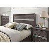 Vynxaria Contemporary 1pc Nightstand Gray Finish Silver Accents Hidden Jewelry Drawer Nickel Round Knob Bedside Table - 3 of 4