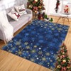Coolmee  Christmas Area Rug, Washable, Gold and Red Snowflake, Non Slip Modern, for Living Room, Bedroom Floor MatRed - 4 of 4
