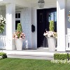 22.5 Inch Tall Diamond Planters (Set of 2), Self-Watering with Water Level Monitor & Wheels, Flower Pots for Patio, Living Room - 2 of 4