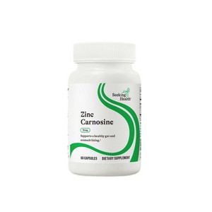 Seeking Health Zinc Carnosine, 16 mg Zinc L-Carnosine, Supports Healthy Immune System and Digestive Health, Antioxidant, Vegan (60 Capsules) - 1 of 4