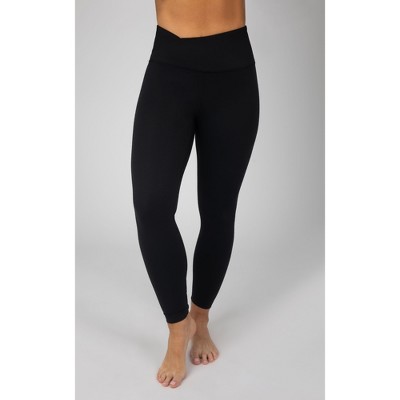 Yogalicious Womens Lux Nola Crossover Waist Ankle Legging - Black - X Small  : Target