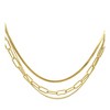 Adornia Tarnish Resistant 14k Gold Plated Set of Paper Clip, Snake Chain and Curb Chain Neckalce - 4 of 4