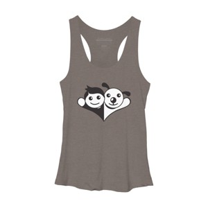 Women's Design By Humans Doggy Friend By graphicganga Racerback Tank Top - 1 of 3