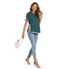 Women's Maternity Shirts Short Sleeve Color Block Split Hem Tunic Tops Pregnancy Clothes for Women - 2 of 4