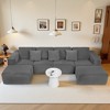 Racxily 132inch Modular U-Shaped Sectional Sofa, 4 Seat Chaise Lounge, Modularly Adjustable for Living Room & Bedroom - 3 of 4