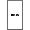 PosterPalooza | Panoramic Textured Grey Picture Frame - UV Acrylic, Foam Board Backing, Hanging Hardware - 2 of 4