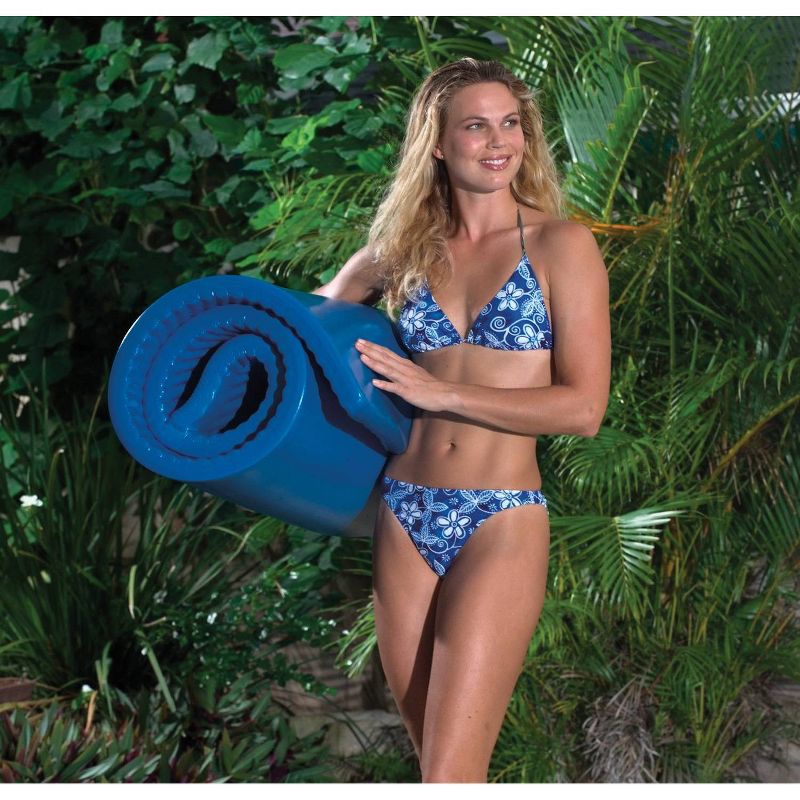 Poolmaster Soft Tropic Comfort Swimming Pool Lounge Mattress Float - Blue, 5 of 9
