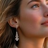 Ross-Simons Italian .70 ct. t.w. CZ and Black Enamel Drop Earrings in Sterling Silver - 2 of 3