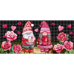 Briarwood Lane Valentine's Gnomes Mini Mat 22x10 Indoor Outdoor For Valentine's Doormat - 1 of 3