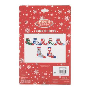 Rudolph The Red-Nosed Reindeer Week of Socks Youth 7-Pack Set