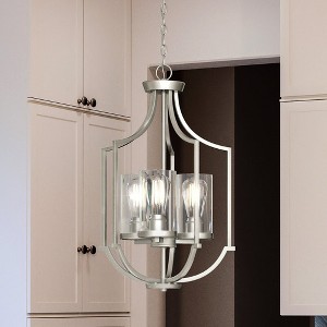 Urban Ambiance Luxury Contemporary Chandelier 26''H x 16.625''W,  Brushed Nickel Finish,  Mesa Collection, UHP4374 - 1 of 4