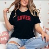 Lover Varsity Arched Distressed - Women's Short Sleeve Graphic T-Shirt - 3 of 4