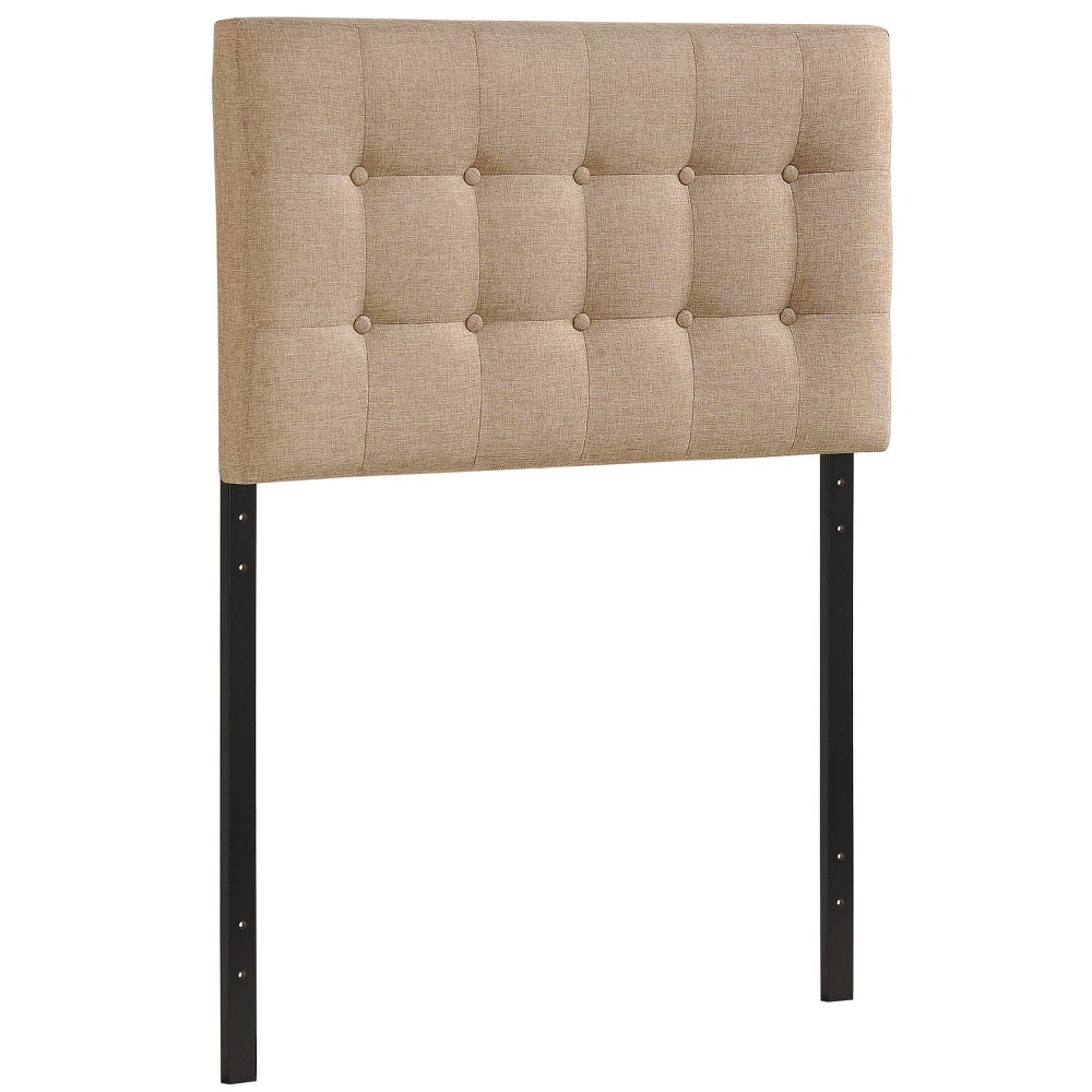 Photos - Bed Frame Modway Emily Twin Upholstered Fabric Headboard Beige  
