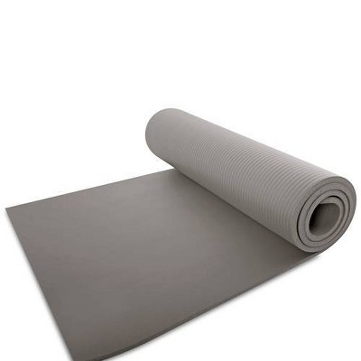 Cap Barbell High Density Yoga Mat With Strap Gray 3mm Target