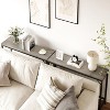 Behind Sofa Console Table with 4 Support Long Behind Couch Table with Waterproof Top Thin Entry Table for Entryway Living Room Hallway Retro - 4 of 4
