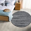 Washable Geometric Area Rug, Non-Slip Low Pile Foldable Stain-Resistant Floor Cover for Living Room Bedroom Dining Room - 3 of 4
