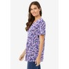 Woman Within Plus Size Perfect Printed Short-Sleeve V-Neck Tee - 4 of 4