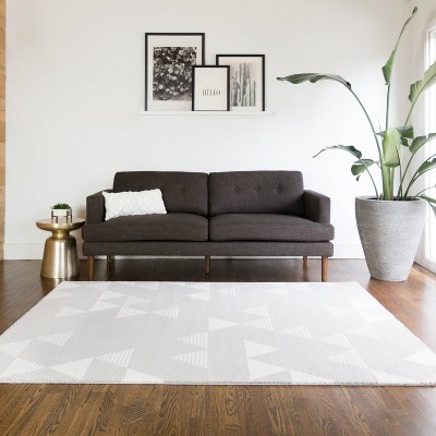 Balta Rugs 5'3"x7' Phoebe Triangle Kids' Rug Gray: Geometric, Transitional, Indoor, Low Pile, OEKO-TEX Certified