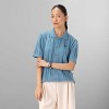 Members Only Women's Cable Knit Vintage Short Sleeve Polo Cardigan Sweater - 2 of 4