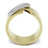 Slickblue Two-Tone IP Gold Ring, No Stone, Designer Stainless Steel, Minimalist Style, Yellow, Sizes 5-10 - 3 of 4