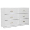 Akoasm 47.24 in. W Modern Ample Storage Wide Dresser with 6-Drawer For Bedroom-White - 3 of 4