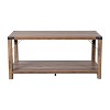 Merrick Lane Modern Farmhouse Engineered Wood Coffee Table and Powder Coated Steel Accents - 3 of 4