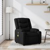 vidaXL Black Fabric Massage Recliner Chair-Manual Recline-6-Point Vibration-Home Office/Study & Living Room Seating - 2 of 4