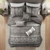 PAGED Comforter Set 7 Piece Jacquard Bedding Comforter Sets Elegant Bedding Set with Embroidered Decorative Pillows - 2 of 4