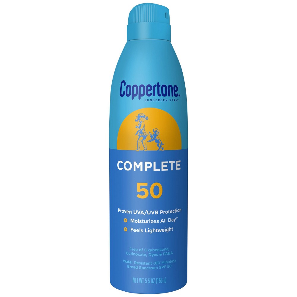 Photos - Cream / Lotion Coppertone Complete Sunscreen Spray - SPF 50 - 5.5oz