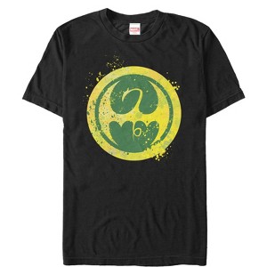 Men's Marvel Iron Fist Dragon Splatter Logo T-Shirt - 1 of 4