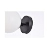 Elegant Lighting Mimi six inch dual flush mount and bath sconce in black with frosted glass - 4 of 4
