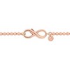 EVERLY JEWELRY | Rose Plated Sterling Silver White Ball Link Bracelet, 7.5-inch - 4 of 4