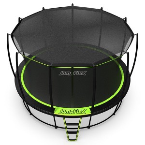 JumpFlex SMARTSHADE Soft Outdoor Trampoline Shade Canopy Cover for Sun Protection, Compatible with HERO 10' Model ONLY, TRAMPOLINE NOT INCLUDED, Black - 1 of 4