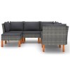 vidaXL Garden Lounge Set Grey - 4 of 4