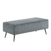NicBex Upholstered Bench,48.3 inch Corduroy Ottoman with Metal Legs for Living Room,Entryway - 4 of 4