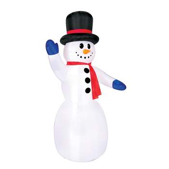 Occasions 6 Foot Inflatable Polyester Pre Lit Waving Snowman Christmas Yard Decoration with Multicolor Lights
