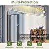 CAVINAS 4x7 FT Lean-To Outdoor Storage Shed,Heavy-Duty Metal Tool Shed with Lockable Door,Large Garden Shed for Patio,Backyard,White - 4 of 4