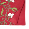 Saro Lifestyle Mistletoe Table Runner, 16"x70", Red - 2 of 3