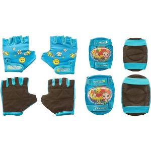 Titan Flower Power Multi-Sport BMX and Skateboard Protective Pad Set, Blue - 1 of 4