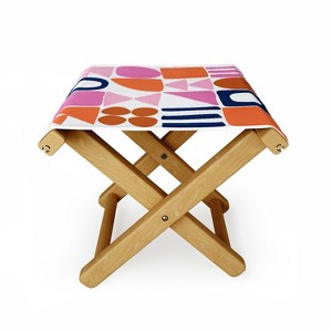 June Journal Sweet Whimsy Shapes Pattern Folding Stool - Deny Designs - 1 of 3