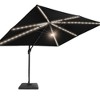 Sonkuki 11.5x9FT Outdoor Patio Solar LED Cantilever Umbrella Aluminium Pole w/Base, 360°Rotation and Canopy Angle Adjustment - 2 of 4