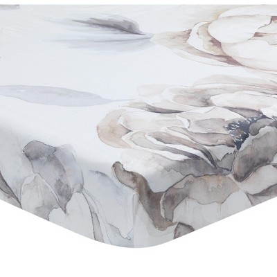 Lambs & Ivy Signature Watercolor Floral Organic Cotton Fitted Crib Sheet