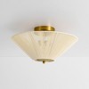 Rennnsan Melan 15" 2-Light Gold Modern Rustic Ivory Rope Cone Semi-Flush Mount Ceiling Light - 4 of 4