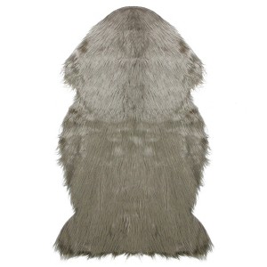 Northlight 2’ x 3’ Furry Chic Latte Brown Faux Fur Plush Pile Area Throw Rug - 1 of 1