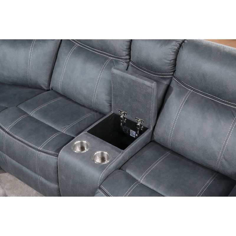 131" Dollum Two-Tone Sectional Sofa - Acme Furniture, 4 of 10