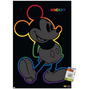 Trends International Disney Mickey Mouse - Rainbow Outline Unframed Wall Poster Prints - 1 of 4
